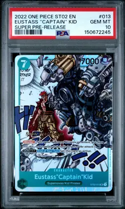 2022 ONE PIECE STARTER DECK ST02-WORST GENERATION EUSTASS "CAPTAIN" KID PSA 10 - Image 1