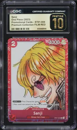Sanji ST01-004 Premium Film Red CGC 10 Pristine One Piece English - Image 1