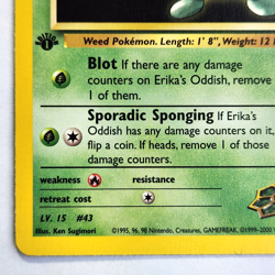 Erika's Oddish 78/132 Pokemon TCG Gym Heroes NM Vintage 2000 Card - Image 5