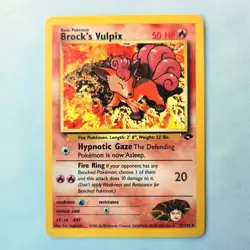 Brock's Vulpix 37/132 Pokemon TCG Gym Challenge NM Vintage 2000 Card - Image 2