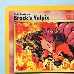 Brock's Vulpix 37/132 Pokemon TCG Gym Challenge NM Vintage 2000 Card - Image 3