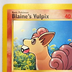 Blaine's Vulpix 65/132 Pokemon TCG 1st Edition Gym Heroes NM Vintage 2000 Card - Image 3
