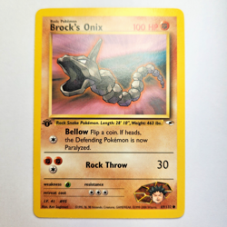 Brock’s Onix 69/132 Pokemon TCG 1st Edition Gym Heroes NM Vintage 2000 Card - Image 2