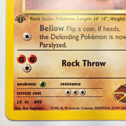 Brock’s Onix 69/132 Pokemon TCG 1st Edition Gym Heroes NM Vintage 2000 Card - Image 5