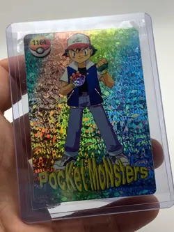(2 cards) Vintage Pocket Monster Holo Vending cards Ash Jessie Pikachu Meowth - Image 2
