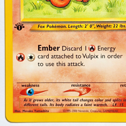 Vulpix 91/105 Pokemon TCG Neo Destiny 1st Edition NM Vintage 2000 Card - Image 5