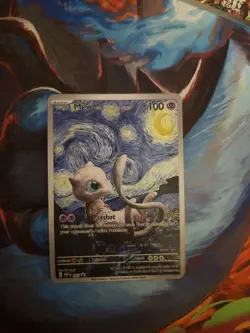 Mew Starry Night Van Gogh Beautiful Moon ACG Star Trading Card - Image 1