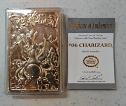 Pokemon 23K Gold Plated Trading Cards 1999 Burger King Promotion Set of 4 - Image 2