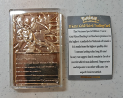 Pokemon 23K Gold Plated Trading Cards 1999 Burger King Promotion Set of 4 - Image 3