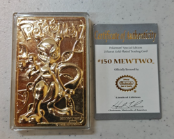 Pokemon 23K Gold Plated Trading Cards 1999 Burger King Promotion Set of 4 - Image 4