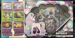 Pokemon Galarian Rapidash V Box Foil Promo, Oversize Card, Booster, Code Card - Image 1