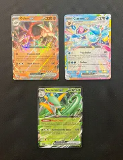 Lot of Pokemon TCG - 3 Double Rare Ex Holo Cards (Glaceon) - Image 1