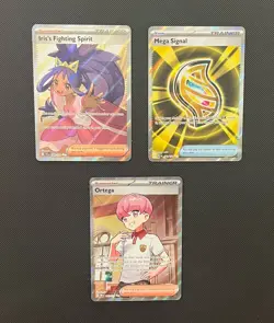 Lot of Pokemon TCG - 3 Full Art Ultra Trainer Holo Cards (Mega Signal) - Image 1