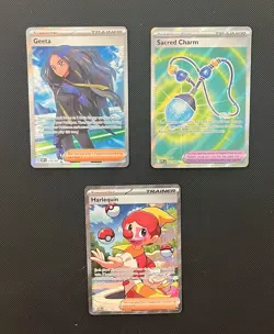Lot of Pokemon TCG - 3 Full Art Ultra Rare Trainer Holo Cards (Geeta) - Image 1