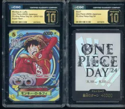 Luffy OP07-109 SR/Don Card Set Promo Premium ONE PIECE DAY '24 CGC 10 PRISTINE - Image 1
