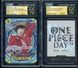 Luffy OP07-109 SR/Don Card Set Promo Premium ONE PIECE DAY '24 CGC 10 PRISTINE - Image 1