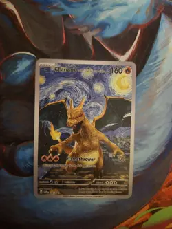 Charizard Starry Night Van Gogh Beautiful Moon ACG Star Trading Card - Image 1