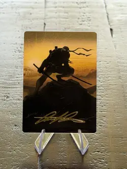 MTG!!! TMNT Art Series Leonardo, Sewer Samurai Art Card Foil (Gold Stamped) - Image 1