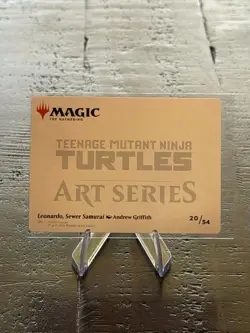 MTG!!! TMNT Art Series Leonardo, Sewer Samurai Art Card Foil (Gold Stamped) - Image 2