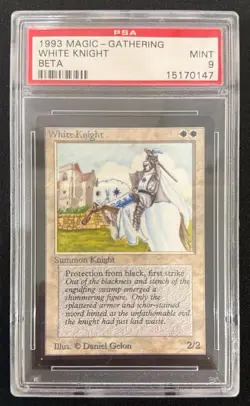 Magic: The Gathering White Knight Limited Edition Beta 1993 PSA 9 Graded - Image 1