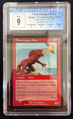 Magic: The Gathering Flametongue Kavu Foil Planeshift 2001 CGC 9 - Image 1