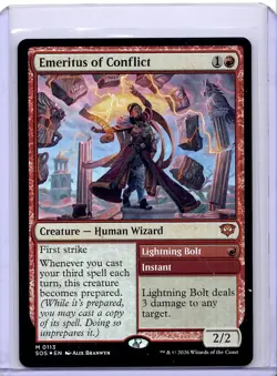 Emeritus of Conflict Foil #113 Mythic Secrets of Strixhaven MTG NM - Image 1