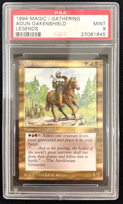 Magic: The Gathering Adun Oakenshield Legends 1994 PSA 9 Rare Legendary Creature - Image 1