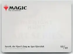 MTG Innistrad Midnight Hunt Art Series Saryth, The Viper's Fang x1 NM 53/81 - Image 2