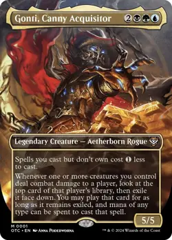Gonti, Canny Acquisitor (Borderless) 1 NM Normal Commander: Outlaws of Thunde... - Image 1