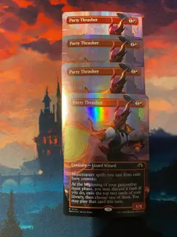MTG Modern Horizons 3 Party Thrasher Borderless x 4, One Foil - Image 1