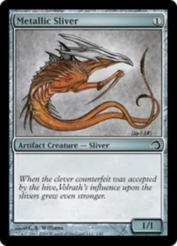 1 x Metallic Sliver - Foil - Premium Deck Series: Slivers - NM-Mint - MTG - Image 1