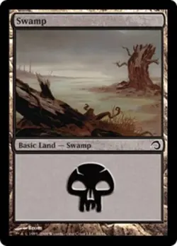 1 x Swamp - Foil - Premium Deck Series: Slivers - Moderate Play - MTG - Image 1
