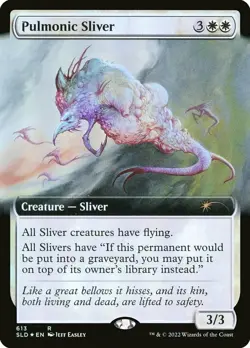 1 x Pulmonic Sliver - Foil - Extended Art - Secret Lair - Light Play - MTG - Image 1
