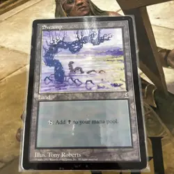Magic The Gathering: Swamp Arena League 6X9 Oversized Promo LP/NM Laminated - Image 1