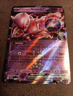Pokemon TCG Team Rockets Mewtwo EX Double Rare Card 216 Near Mint Promo Card - Image 1