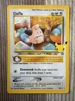 Cleffa 20/111 25th Anniversary Celebrations Holo Rare Pokemon TCG Card NM - Image 1