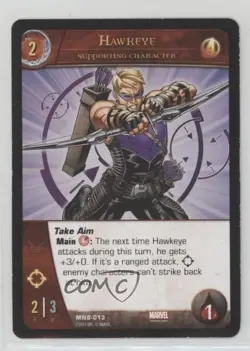 2015 VS System 2 Player Card Game The Marvel Battles Hawkeye #MNB-013 - Image 1