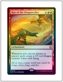 1x Rite of the Dragoncaller, Foil, Magic the Gathering MTG NM - Image 1