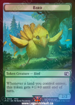 MTG - Final Fantasy - Bird (T0016) Wizard (T0014) Token (foil) - Image 1