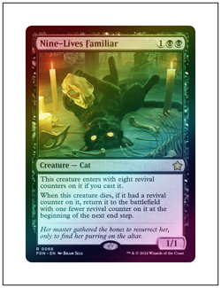 1x Nine-Lives Familiar, Foil, Magic the Gathering MTG NM - Image 1