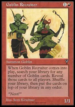 MTG English Goblin Recruiter NM Normal Visions - Image 1