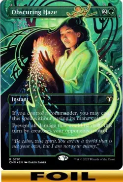 1x - Obscuring Haze - FOIL BORDERLESS #701 - Commander Masters - NM MTG - Image 1
