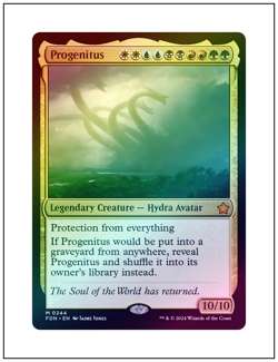 1x Progenitus, Foundations, Foil, Magic the Gathering MTG NM - Image 1