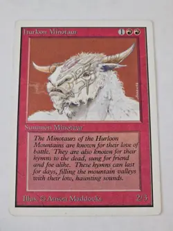 MTG - Hurloon Minotaur LP - Unlimited Edition Vintage - Image 1