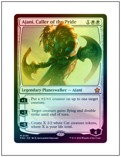 1x Ajani, Caller of the Pride, Foil, Magic the Gathering MTG NM - Image 1
