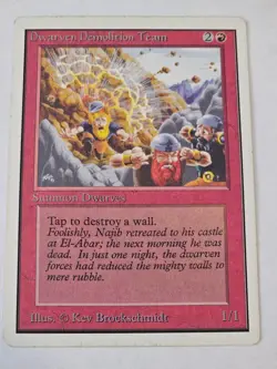 MTG - Dwarven Demolition Team - LP/MP - Unlimited Edition - Image 1