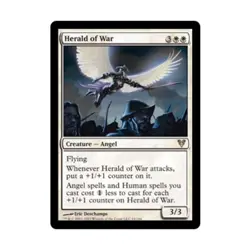 WOTC MtG Avacyn Restored Herald of War (R) EX - Image 1