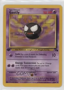 Gastly 1st Ed. Pokemon Fossil #33 1999 - Image 1