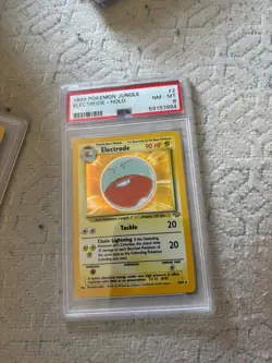 ELECTRODE 1999 POKEMON BASE SET JUNGLE HOLO RARE 2/64 PSA 8 Q7119 - Image 1