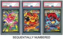 Pokemon PSA 10*3 Mega Meganium & Emboar & Feraligatr ex Holo 2025 MC Japanese - Image 1